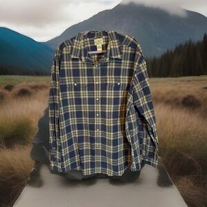 L.L. Bean Men's Plaid Button-Down Shirt – Long Sleeve, Traditional Fit, Size XL